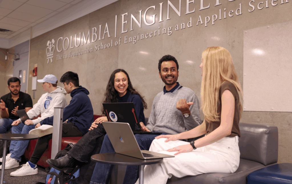 students talking in student center